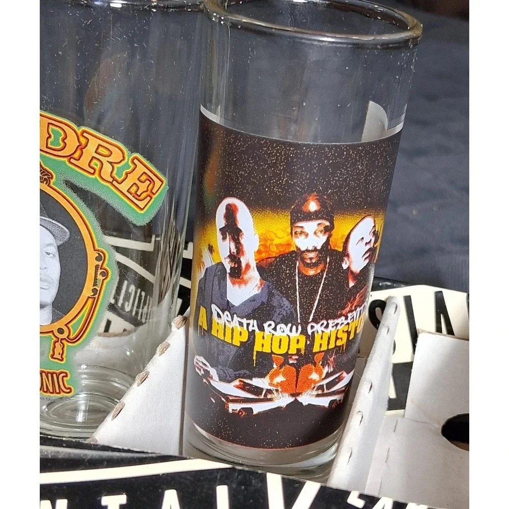 Silver Buffalo Death Row Records Shooter Set Dr Dre Snoop Dogg 2Pac Shot Glasses